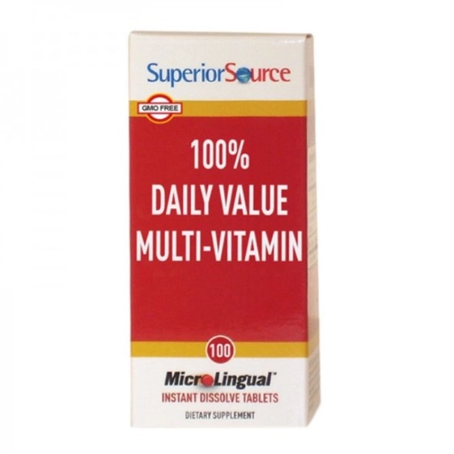 Superior Source Мултивитамини - 100% Daily Value Multi-Vitamin, 100 сублингвални таблетки
