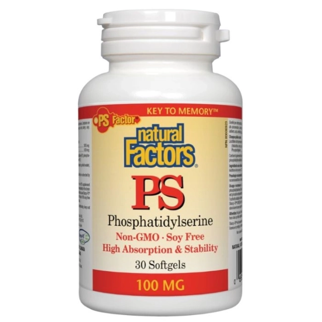 Natural Factors PS Phosphatidylserine/ ФосфатидилСерин 100 mg х 30 софтгел капсули