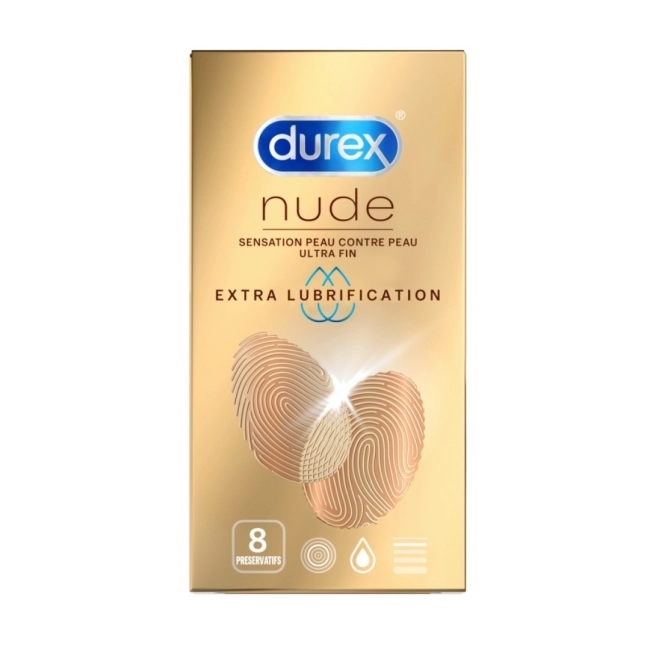 DUREX Nude Extra Lubrication 8 бр