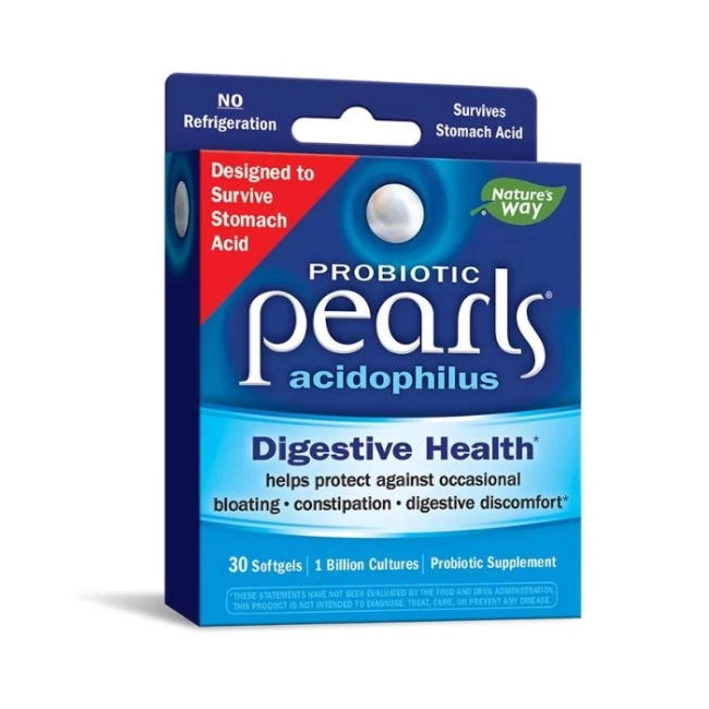 Nature’s Way Pearls® Probiotic / Пърлс® Пробиотик, 1 млрд. активни пробиотици x 30 софтгел капсули