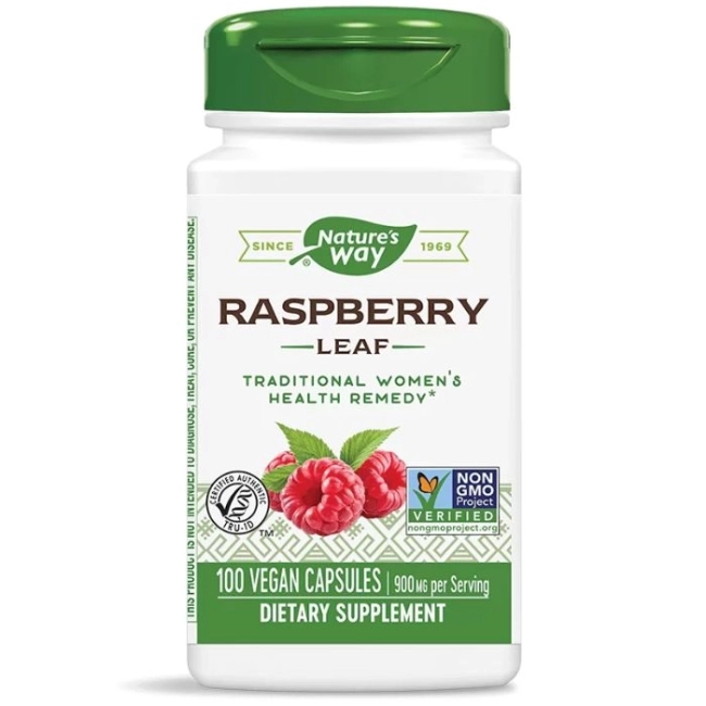 Nature’s Way Малина (лист) - При хормонален дисбаланс и проблеми с месечния цикъл, 450 mg, 100 капсули