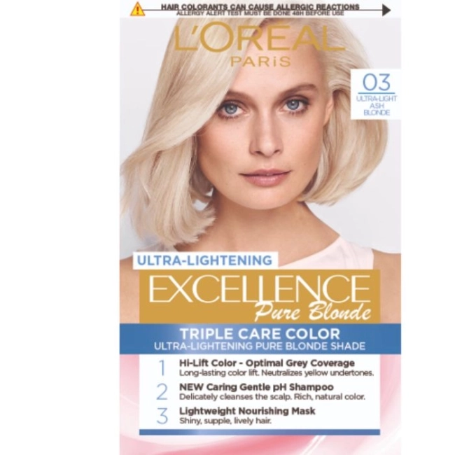 L'OREAL PARIS EXCELLENCE Боя за коса 3 Ultra-light ash blonde