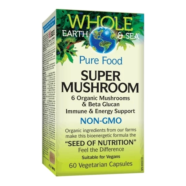 Natural Factors Super Mushroom Whole earth & sea® х 60 капсули