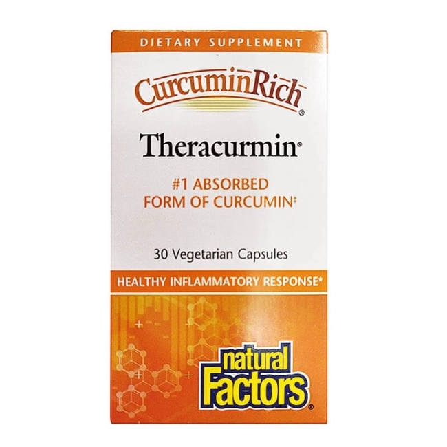 Natural Factors CurcuminRich™ Theracurmin™ Double Strength / Теракурмин, 60 mg, 30 капсули