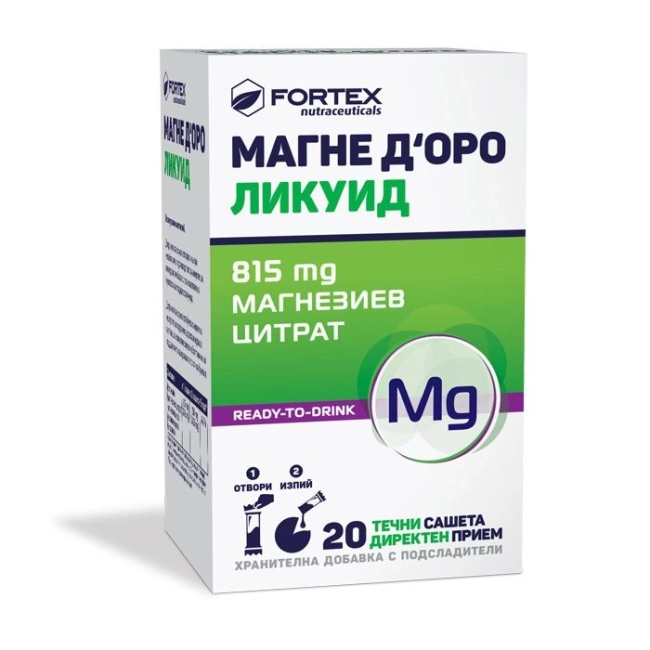 Fortex Магне Д’оро Ликуид 815 мг 20 сашета