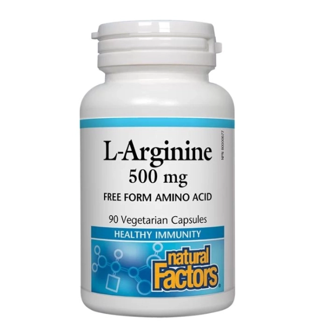 Natural Factors Л-Аргинин - L-Arginine 500 mg, 90 капсули