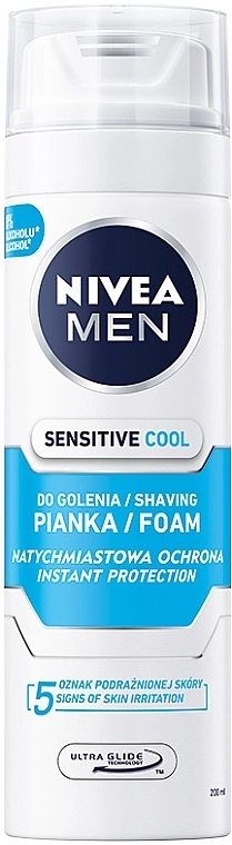 Nivea Men Sensitive Cool Успокояваща пяна за бръснене за чувствителна кожа 200 мл