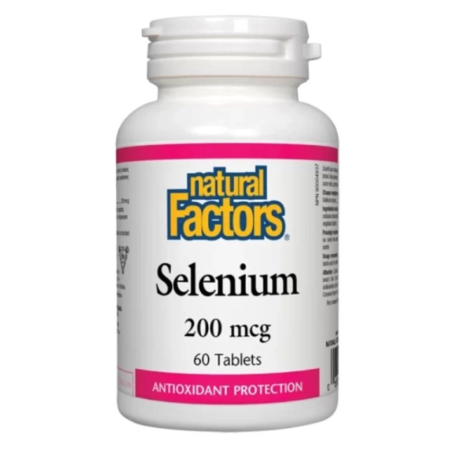 Natural Factors Selenium / Селен, 200 mcg х 60 таблетки