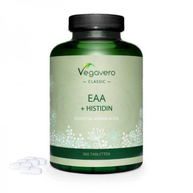 Vegavero EAA+ Histidin / Есенциални аминокиселини + Хистидин, 300 таблетки, 100% Vegan