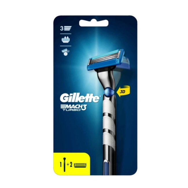 Gillette Mach 3 Turbo 3D самобръсначка + 2 ножчета