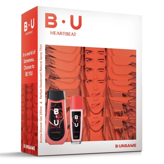 B.U. Heartbeat Парфюмен спрей за жени 75 мл + B.U. Heartbeat Душ гел за тяло 250 мл Комплект