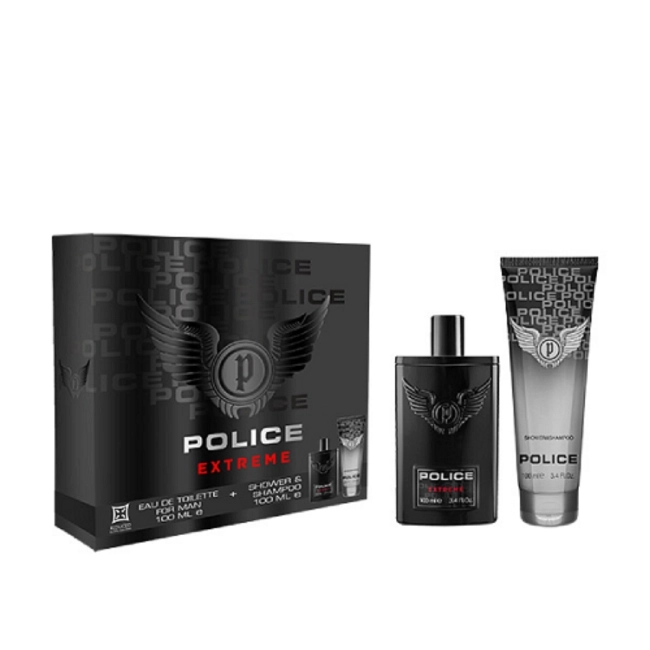 Police Extreme Тоалетна вода 100 мл + Душ гел и шампоан 100 мл Комплект за Мъже