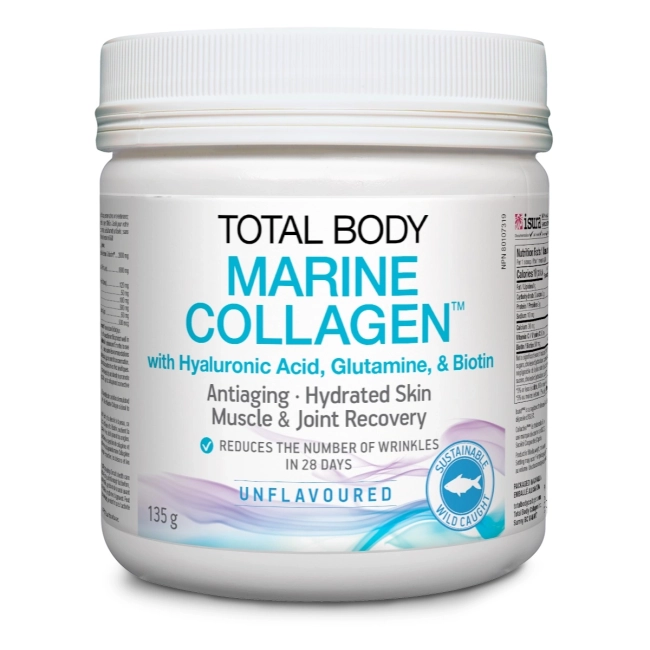 Natural Factors Рибен колаген на прах, с хиалуронова киселина, глутамин и биотин - Total Body Collagen™, 135 g