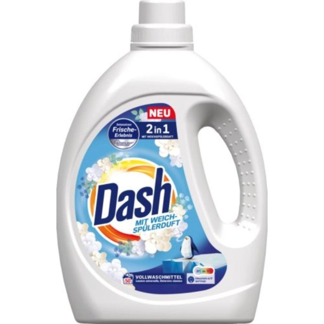 Dash 2 in 1 Универсален течен перилен препарат 50 пранета