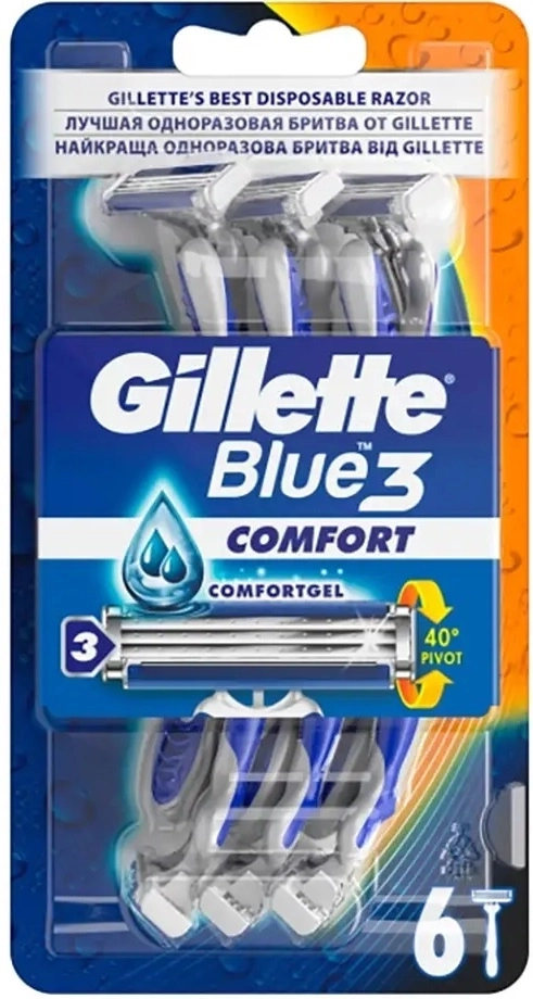 Gillette Blue 3 Comfort Самобръсначки за еднократна употреба 6 бр
