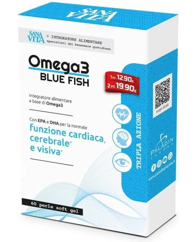 Sanavita Omega 3 Blue Fish, 60 софтгел капсули