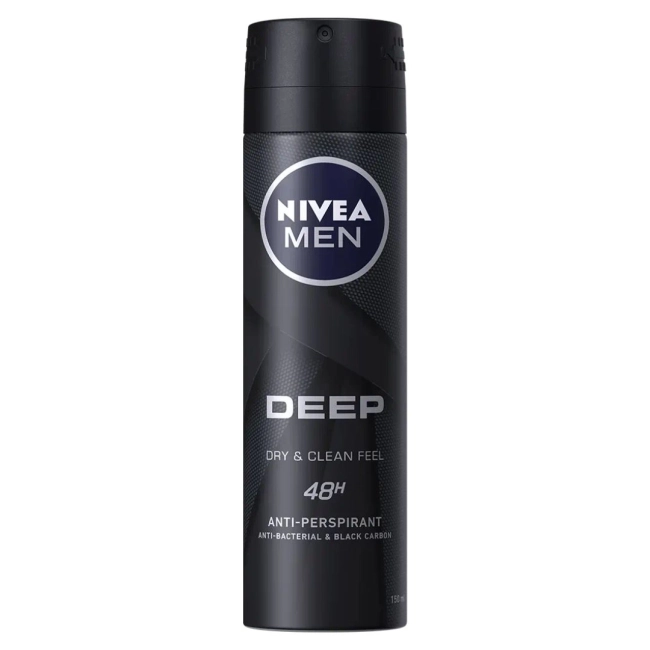 NIVEA MEN Deep Black Carbon 48h Дезодорант спрей 150 мл