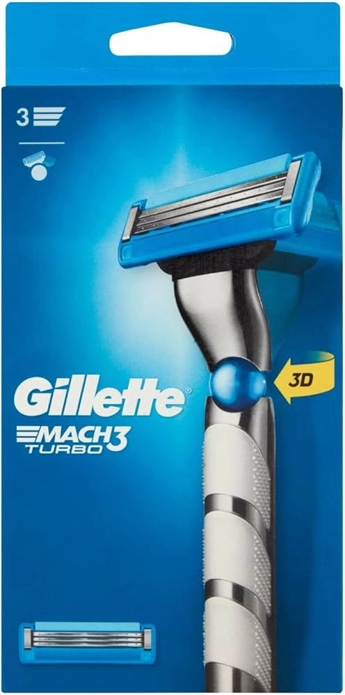 Gillette Mach3 Turbo 3D самобръсначка + 2 ножчета