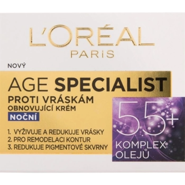 L'ORÉAL PARiS Нощен крем Age Specialist 55+, 50 ml