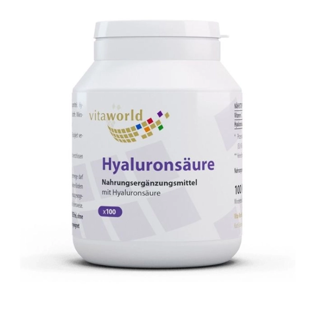 Vita World Красива коса и кожа - Хиалуронова киселина, 100 mg + витамин С,  100 капсули