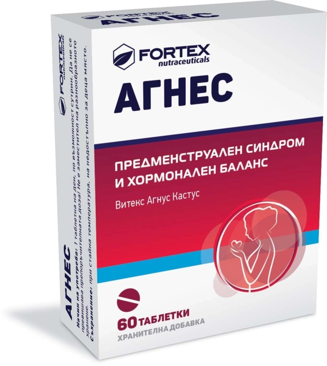 Fortex Агнес при предменструален синдром и хормонален баланс 132 мг 60 таблетки