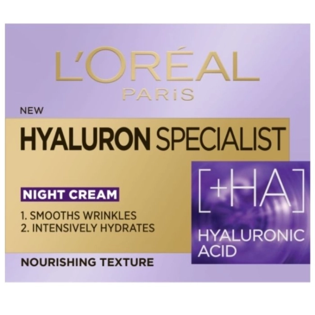 L’Oreal Hyaluron Specialist Изпълващ и подхранващ нощен крем за лице 50 мл