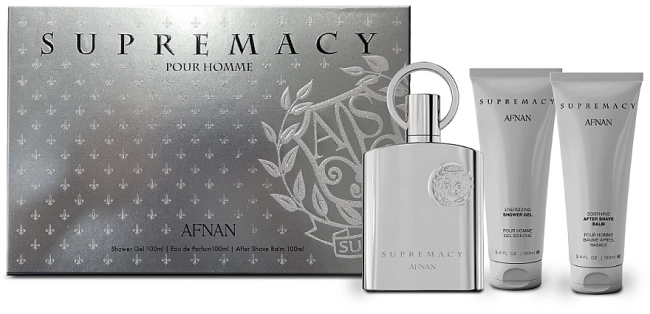 Afnan Supremacy Silver Комплект за Мъже - EDP 100 ml + афтършейв балсам 100 ml + душ гел 100 ml