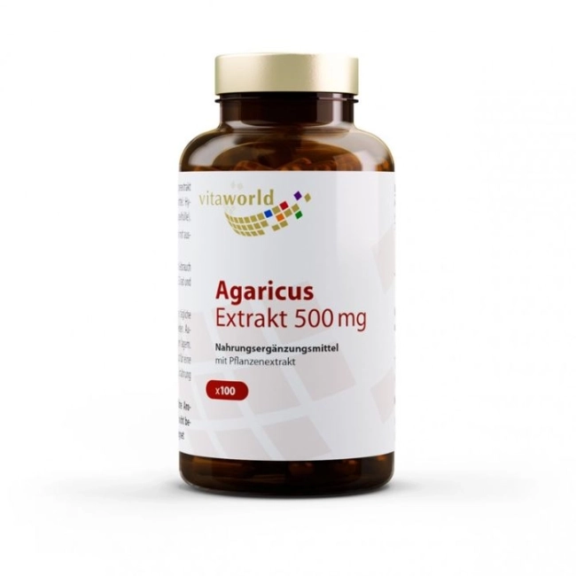Vita World Agaricusextrakt / Агарикус 500mg, 100 капсули