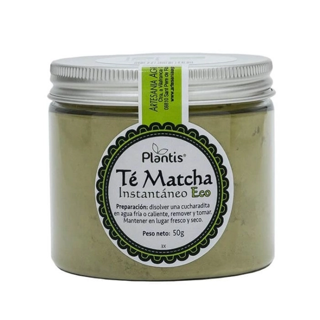 Artesania Agricola Инстантен чай на прах от био матча – метаболизъм и енергия - Té Matcha Instantáneo Eco Plantis®, 50 g прах