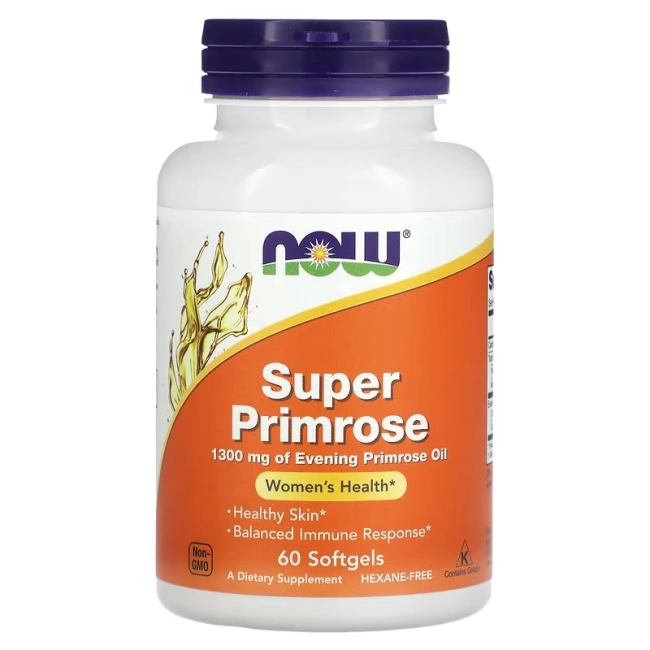  NOW Super Primrose Oil 1300 mg 60 софтгел капсули