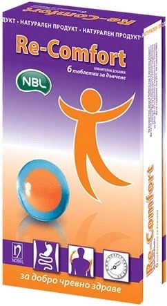 Nobel Re-Comfort Таблетки за дъвчене за добро чревно здраве х 6 бр