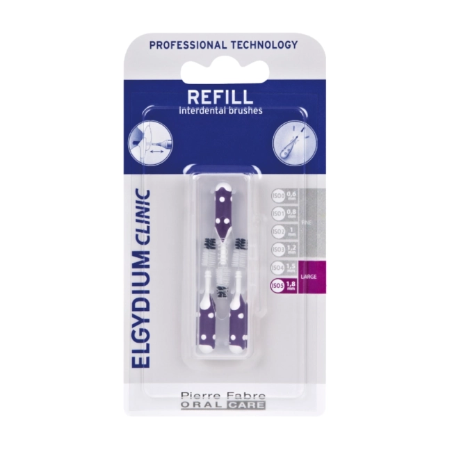 Elgydium Clinic Refills Trio Compact пълнител лилав, 6-4 mm х3 броя