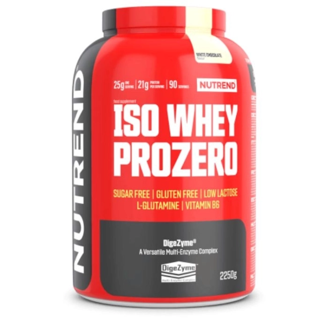 Nutrend Iso Whey Prozero 2250 г вкус на Бял Шоколад