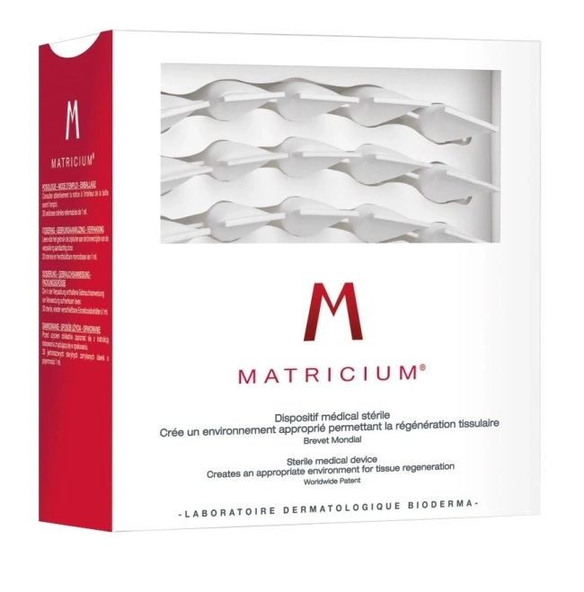 Bioderma Matricium Матрициум медицинско решение за регенериране на кожата 30 х 1 мл