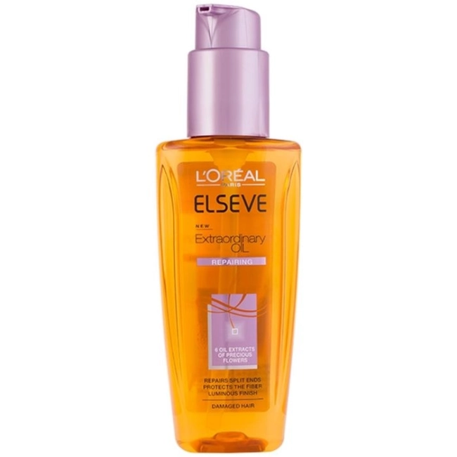 L'Oréal Paris Elseve Extraordinary Oil Repairing Олио за увредена коса против цъфтежи 100 мл