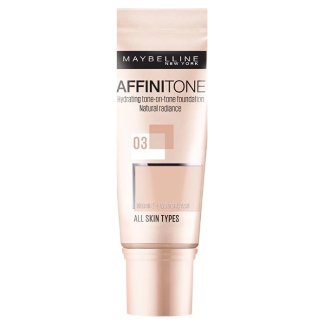 MAYBELLINE NEW YORK AFFINITONE Фон дьо тен 03 Light Sand Beige, 30мл