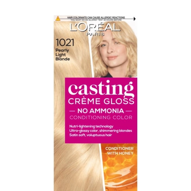 L’Oreal Casting Creme Gloss Боя за коса без амоняк 1021 Pearly Light Blonde