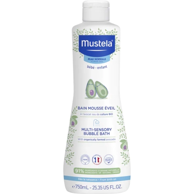 Mustela Пяна за вана за бебета и деца 750 мл