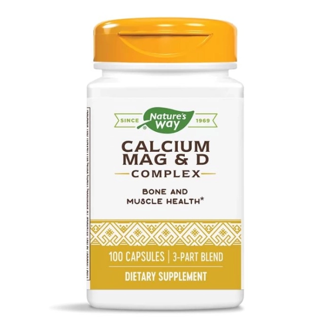 Nature’s Way Калций, магнезий и витамин D3 - За здравето на костите и мускулите, 100 капсули