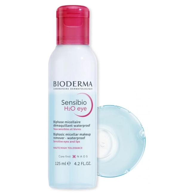 BIODERMA Sensibio H2O eye Успокояващ двуфазен мицеларен демакиант 125 мл