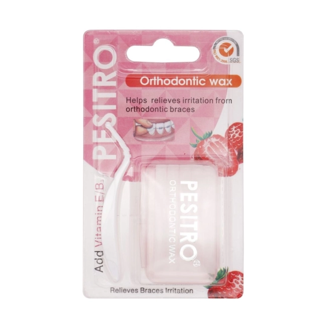 PESITRO Ортодонтски восък с Витамини Е и В3 вкус Ягода