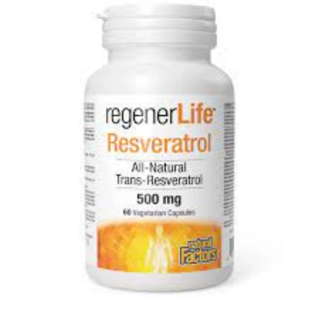 Natural Factors Ресвератрол Rеgener Life™, 500 mg x 60 капсули