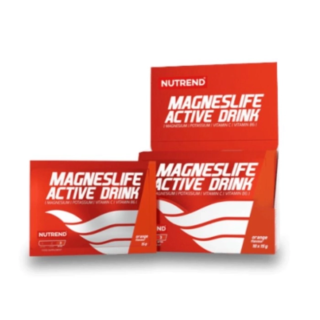 Nutrend  Magneslife Active Drink 10 сашета x 15 гр. с вкус на Портокал