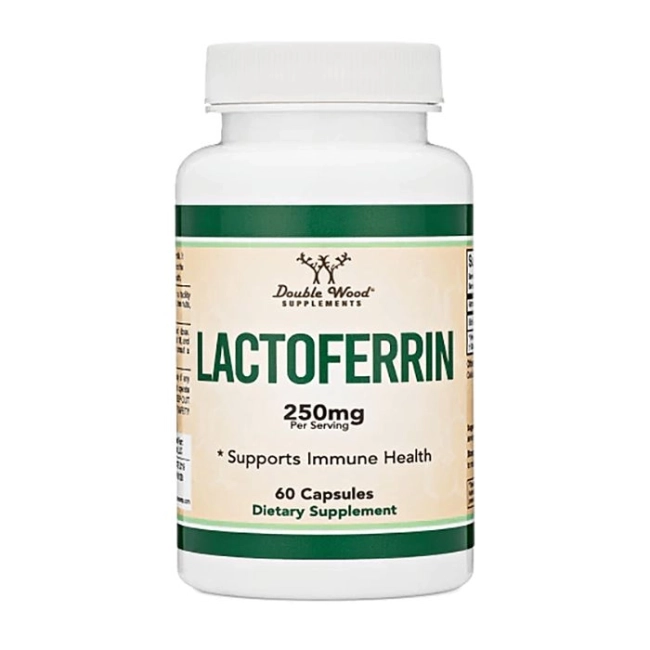Double Wood Лактоферин - Lactoferrin, 60 капсули