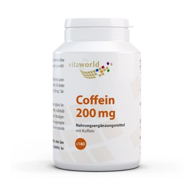 Vita World Енергия и метаболизъм - Кофеин, 200 mg x 180 таблетки
