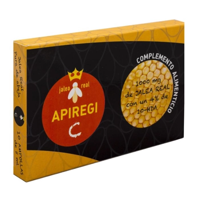 Artesania Agricola Пчелно млечице за силен имунитет и жизненост - Jalea real Apiregi C, 10 бр. ампули х 5 ml