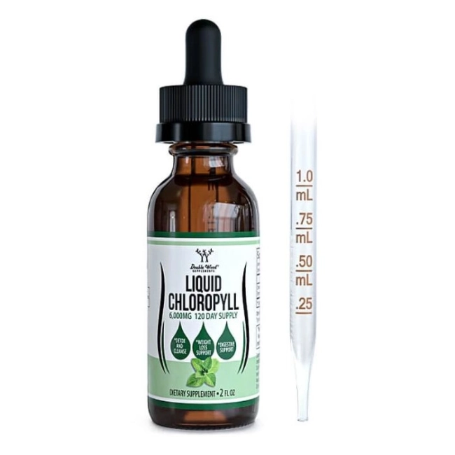 Double Wood Liquid Chlorophyll - Течен хлорофил Капки, 60 ml