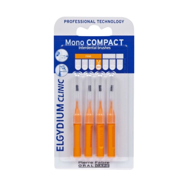 Elgydium Clinic Mono Compact Интердентални четки моно компакт оранжеви 1.2 mm 4 бр.