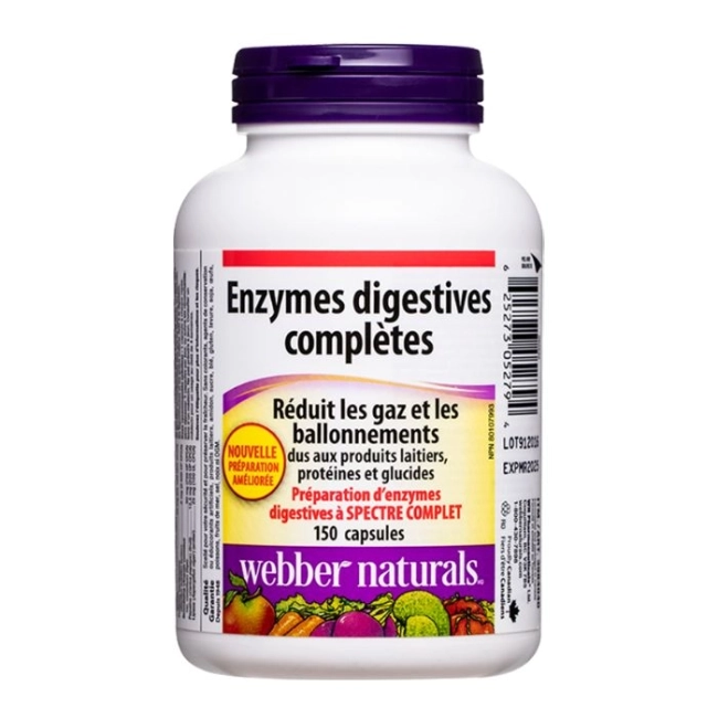 Webber Naturals Храносмилателни ензими Complete Digestive, 150 капсули