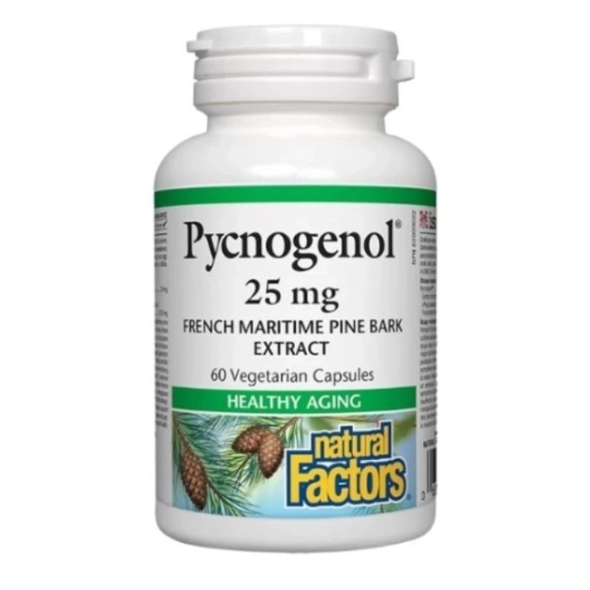 Natural Factors Pycnogenol® - Пикногенол, 25 mg, 60 капсули